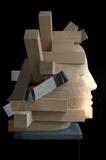 Ilaria Bulgari portrait by Jilly Sutton, Sculpture, Ash wood, alumimium, slate plinth