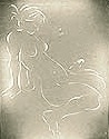 Kneeling Nude by Jilly Sutton, Drawing, Papwer-Cut