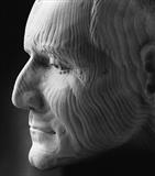 Andrew Motion Poet Laureate.  2000 by Jilly Sutton ARBS, Sculpture, Wood
